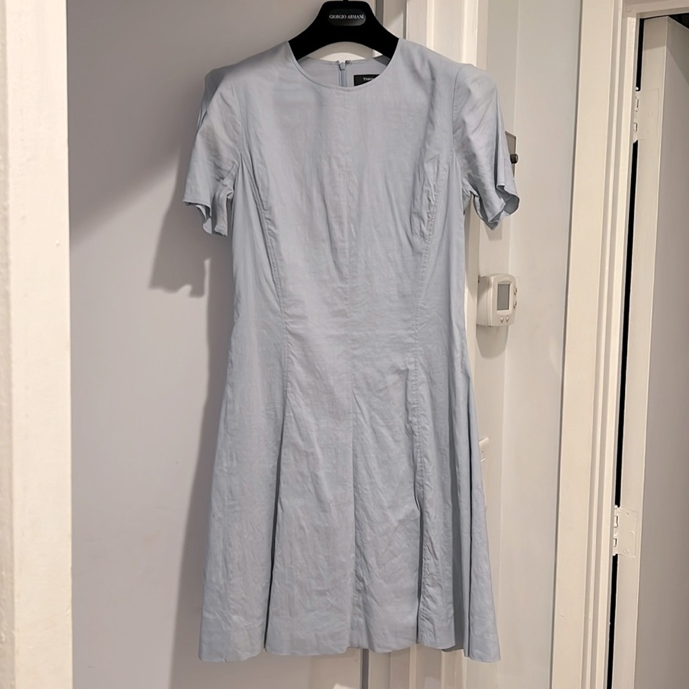 Linen blend blue theory dress